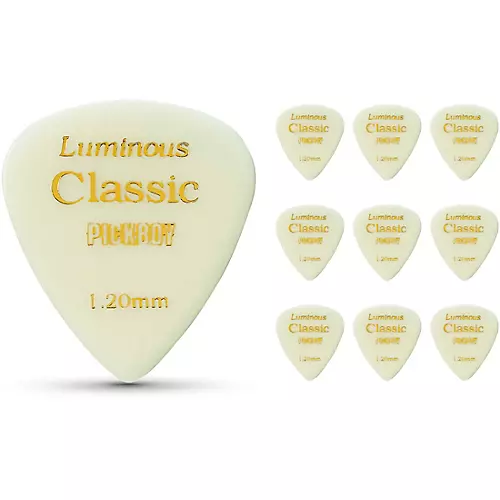 Pick Boy Glow in the Dark Luminous Cellulose Vintage Guitar Picks 1.20 mm 10 Pack - musicians--Friend