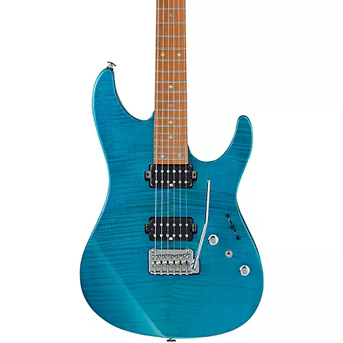 Ibanez MM1 Martin Miller Signature Electric Guitar Transparent Aqua Blue - musicians--Friend