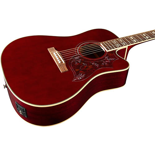 Epiphone Hummingbird EC Studio Limited-Edition Acoustic-Electric Guitar Wine Red - musicians--Friend