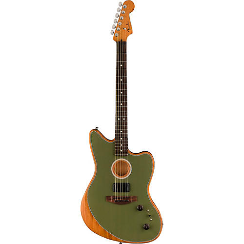Fender Acoustasonic Player Jazzmaster Sitka Spruce-Mahogany Acoustic-Electric Guitar Ice Blue - musicians--Friend