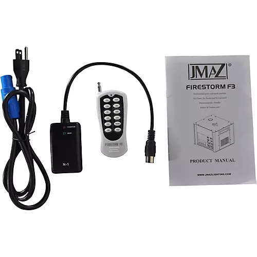 JMAZ Lighting Firestorm F3 2-Unit Package With 2 Packs of Granule and Road Case Black - musicians--Friend