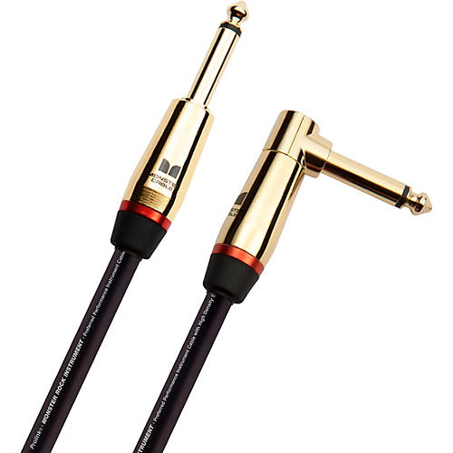 Monster Cable Prolink Rock Pro Audio Instrument Cable, Right Angle to Straight 12 ft. Black - musicians--Friend