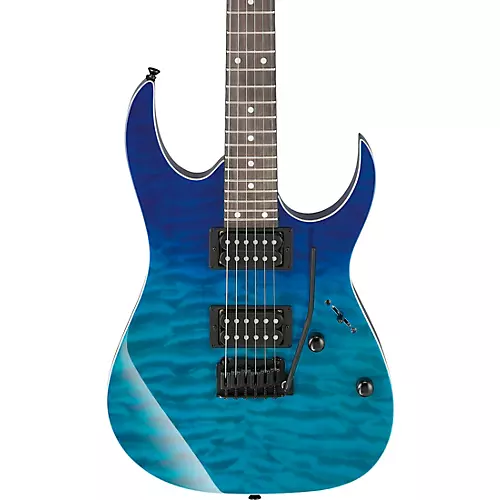 Ibanez GRG120QASP GRG Series 6-String Electric Guitar Transparent Blue Gradation - musicians--Friend
