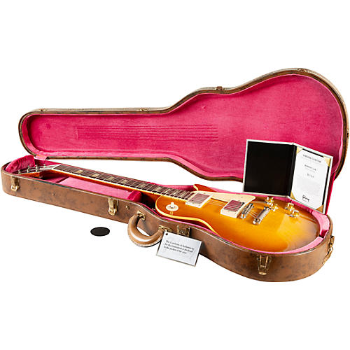 Gibson Custom Murphy Lab 1958 Les Paul Standard Reissue Heavy Aged Electric Guitar Lemon Burst - musicians--Friend