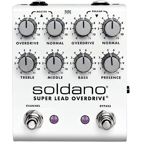 Soldano SLO Plus Dual-Channel Super Lead Overdrive Effects Pedal White - musicians--Friend