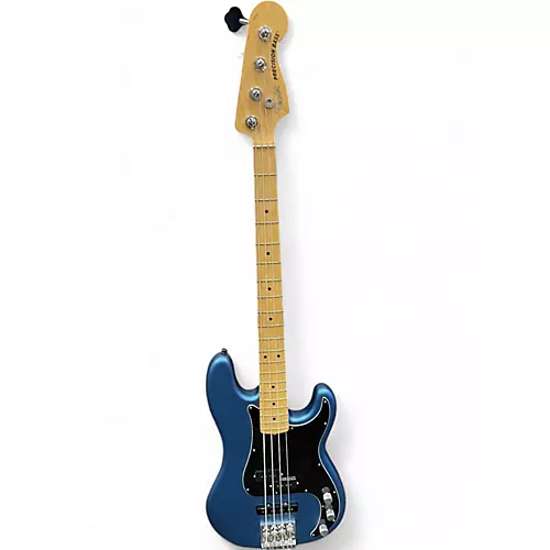 Used 2021 Fender American Performer Precision Bass SATIN LAKE PLACID Electric Bass Guitar SATIN LAKE PLACID - musicians--Friend