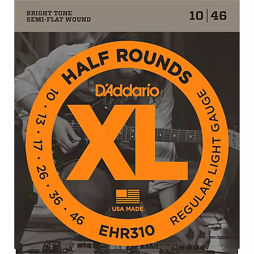 D'Addario EHR310 Half Round Regular Light Electric Guitar Strings - musicians--Friend