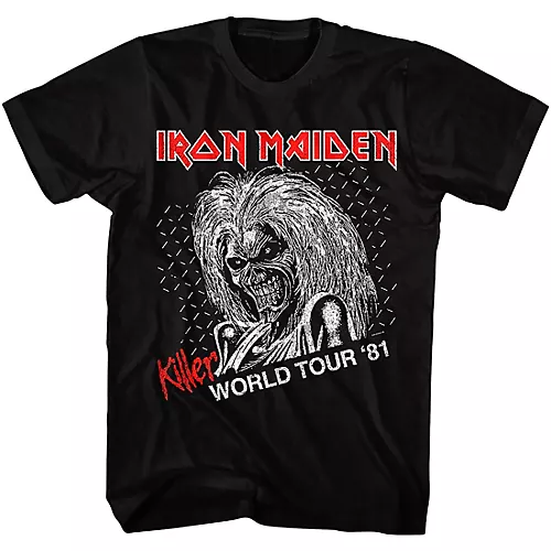 American Classics American Classics Iron Maiden Killer World Tour Unisex T-shirt X Large Black - musicians--Friend