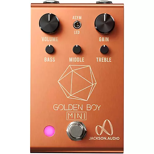 Jackson Audio Golden Boy Mini Overdrive Effects Pedal Gold - musicians--Friend