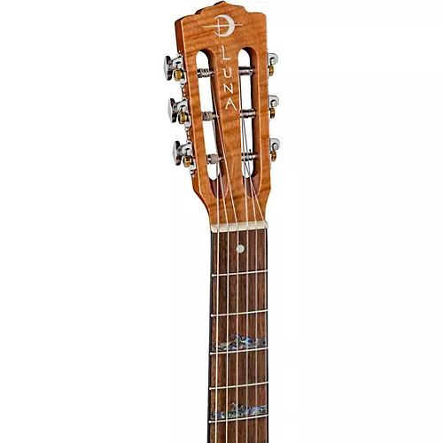Luna High Tide Exotic Mahogany Nylon-String Acoustic-Electric Grand Concert Cutaway Guitar Satin Natural - musicians--Friend