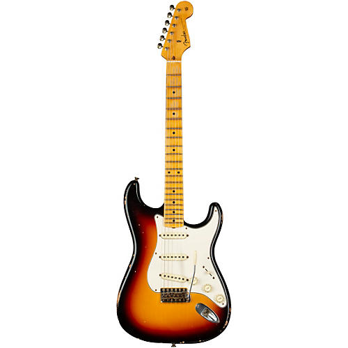 Fender Custom Shop 1958 Stratocaster Journeyman Relic Electric Guitar Masterbuilt by Todd Krause Black - musicians--Friend