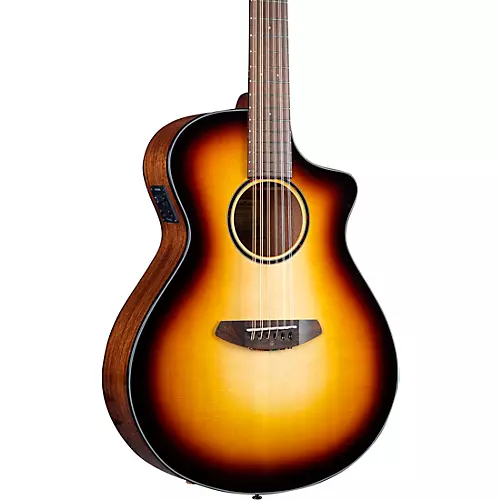 Breedlove Discovery S Concert 12-String CE European Spruce-African Mahogany Acoustic-Electric Guitar Edge Burst - musicians--Friend