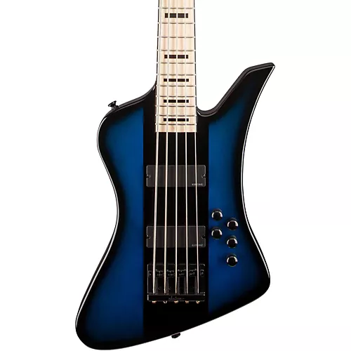 Jackson David Ellefson Signature Kelly Bird V Electric Bass Blue Burst Maple Fingerboard - musicians--Friend