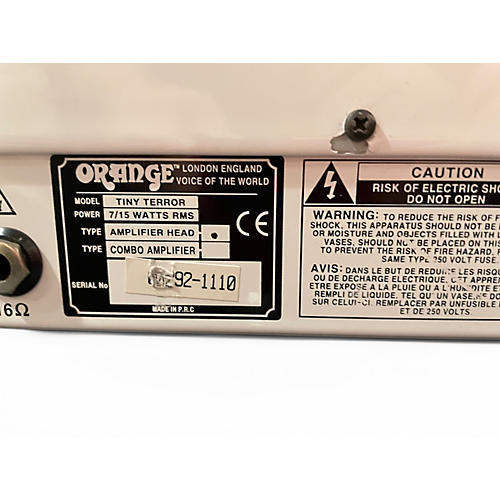Used Orange Amplifiers TT15H Tiny Terror 15W Tube Guitar Amp Head - musicians--Friend