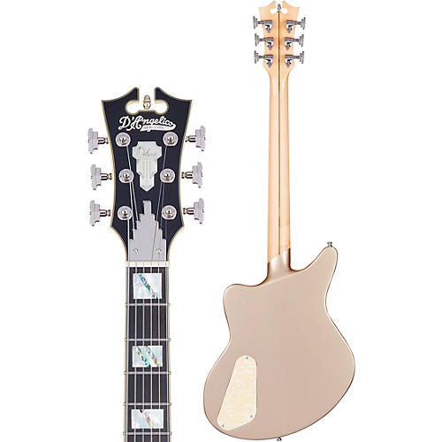 D'Angelico Deluxe Series Bedford SH Electric Guitar With USA Seymour Duncan Pickups and Stopbar Tailpiece Desert Gold - musicians--Friend