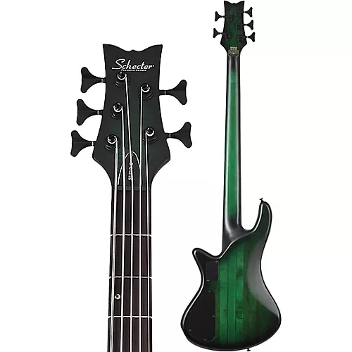 Schecter Guitar Research Stiletto Studio-5 5-String Electric Bass Guitar Ocean Blue Burst - musicians--Friend