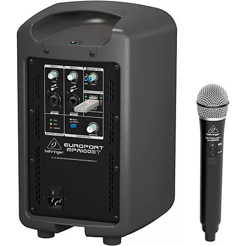Behringer EUROPORT MPA100BT 100W Portable Speaker With Wireless Microphone - musicians--Friend