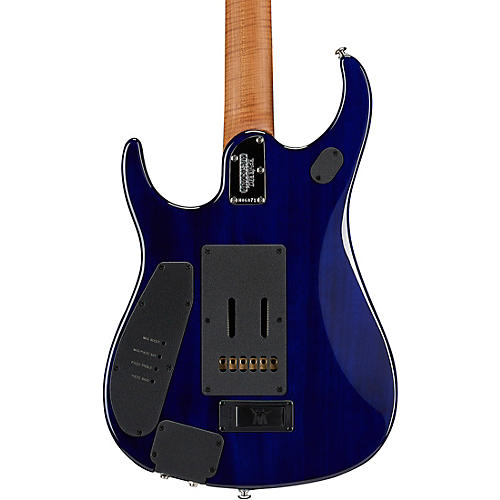 Ernie Ball Music Man JP15 Flamed Maple Top Electric Guitar Transparent Black - musicians--Friend