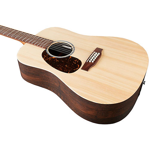 Martin DX2E 12-String X Series Rosewood Left-Handed Dreadnought Acoustic-Electric Guitar Natural - musicians--Friend