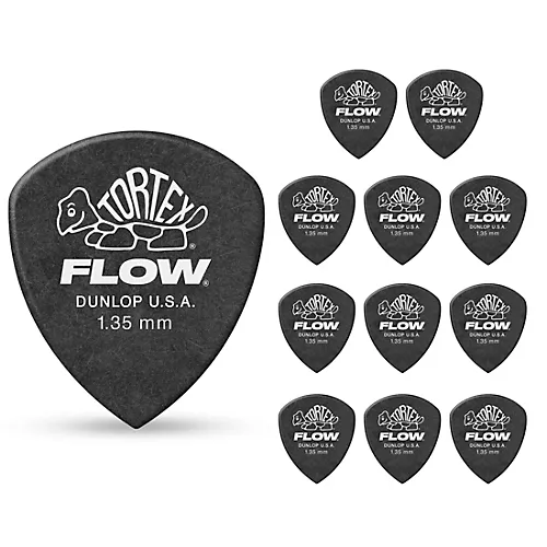 Dunlop Tortex Flow Guitar Picks STD-12/PLYPK 1.0 mm 12 Pack - musicians--Friend