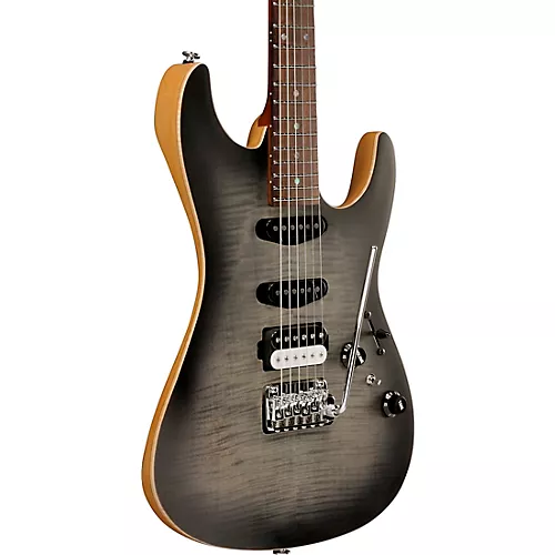 Ibanez Tom Quayle Signature 6str Electric Guitar Charcoal Black Burst Flat - musicians--Friend