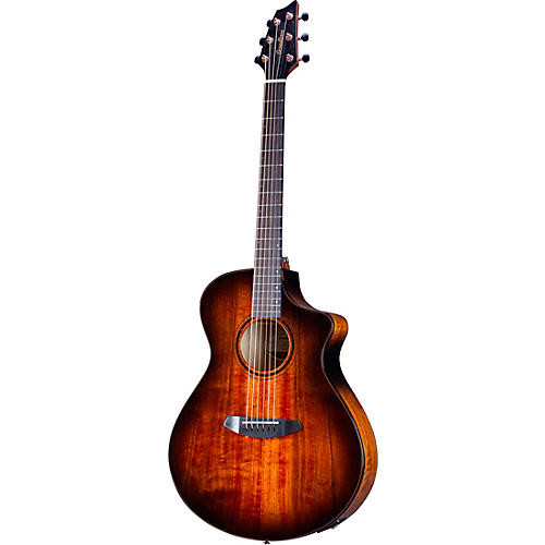 Breedlove Pursuit Exotic S CE Myrtlewood Concert Acoustic-Electric Guitar Bourbon Burst - musicians--Friend