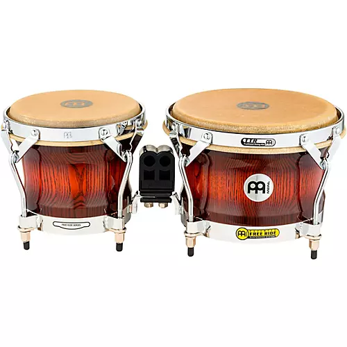 MEINL Free Ride Series Woodcraft Bongos Antique Mahogany Burst 7 in. and 9 in. - musicians--Friend