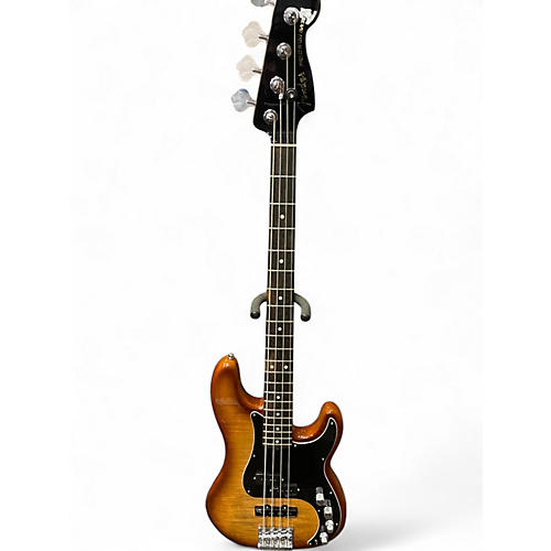 Used Fender Limited Edition-American Ultra Precision Bass ebony tiger Electric Bass Guitar ebony tiger - musicians--Friend