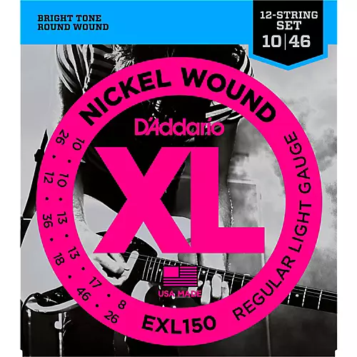 D'Addario EXL150 Nickel XL 12-String Electric Guitar Strings - musicians--Friend