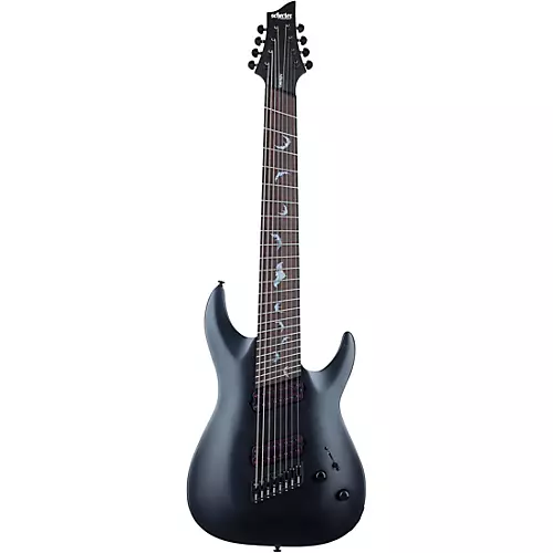 Schecter Guitar Research Damien-8 MS Electric Guitar Satin Black - musicians--Friend
