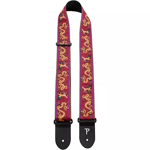 Perri's Red Dragon Warrior Jacquard Guitar Strap 2 in. - musicians--Friend