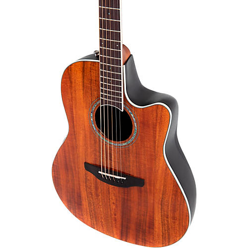 Ovation CS24P Celebrity Series Traditional Plus Mid-Depth Acoustic-Electric Guitar Nutmeg Burled Maple - musicians--Friend