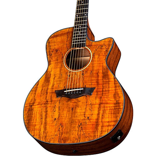 Dean Axs Exotic Gloss Spalt Maple Cutaway Acoustic-Electric Guitar Natural - musicians--Friend