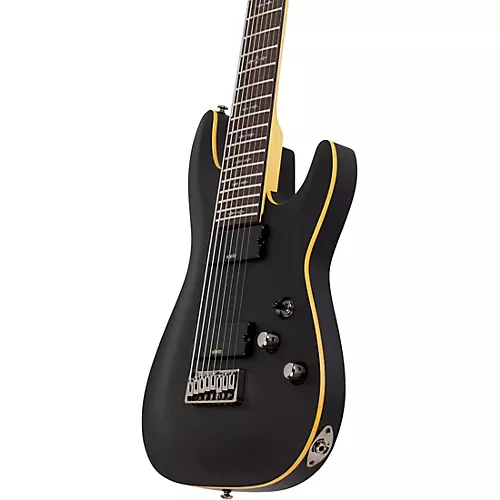 Schecter Guitar Research Demon-8 8-String Electric Guitar Satin Aged Black - musicians--Friend