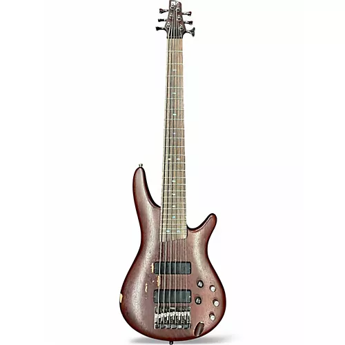 Used Ibanez SR506 6 String brown mahogany Electric Bass Guitar brown mahogany - musicians--Friend