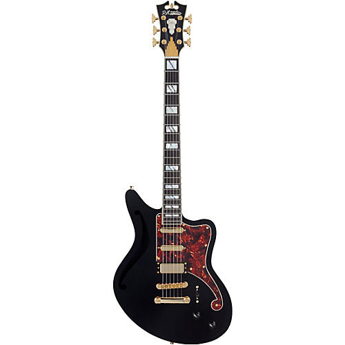 D'Angelico Deluxe Series Bedford SH Electric Guitar With USA Seymour Duncan Pickups and Stopbar Tailpiece Desert Gold - musicians--Friend