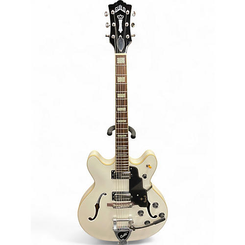 Used Guild Starfire V Snow Crest White Hollow Body Electric Guitar Snow Crest White - musicians--Friend