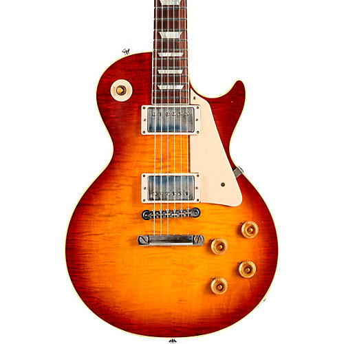 Gibson Custom Murphy Lab 1959 Les Paul Standard Reissue Ultra Light Aged Electric Guitar Sunrise Tea Burst - musicians--Friend