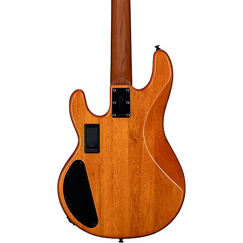 Sterling by Music Man StingRay RAY34 HH Poplar Burl Top Bass Amber - musicians--Friend