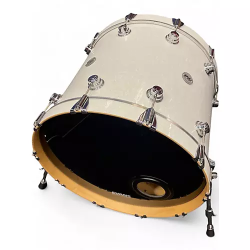 Used DW 4 Piece Collector's Series white glass Drum Kit white glass - musicians--Friend