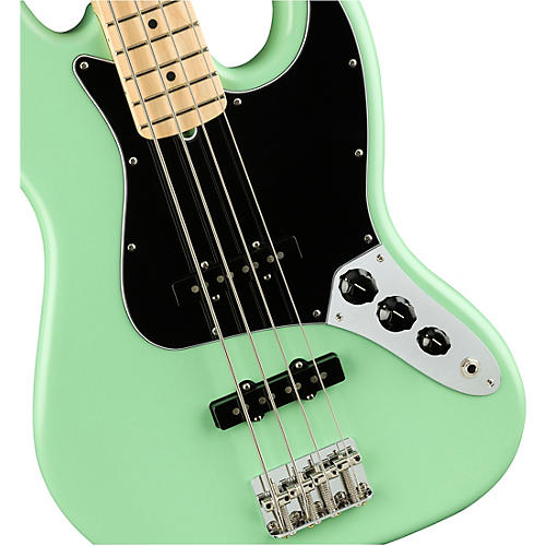 Fender American Performer Jazz Bass Maple Fingerboard Satin Seafoam Green - musicians--Friend