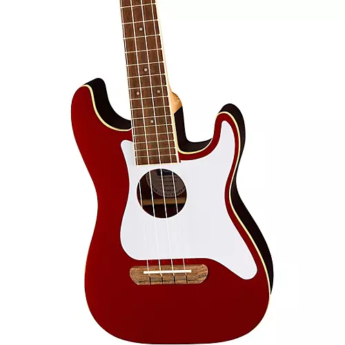 Fender Fullerton Stratocaster Acoustic-Electric Ukulele Black - musicians--Friend