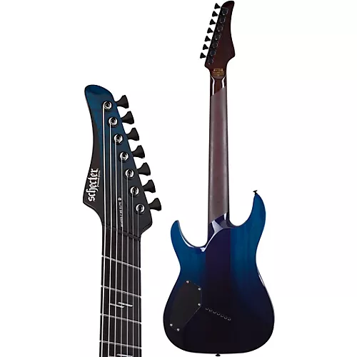 Schecter Guitar Research Reaper-7-String Elite Multiscale Electric Guitar Deep Ocean Blue - musicians--Friend
