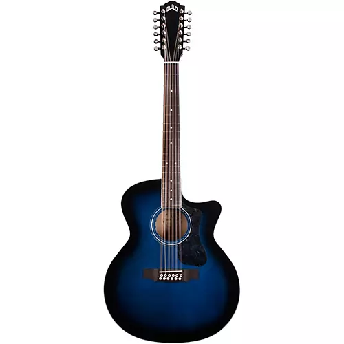Guild F-2512CE Deluxe 12-String Cutaway Jumbo Acoustic-Electric Guitar Antique Burst - musicians--Friend