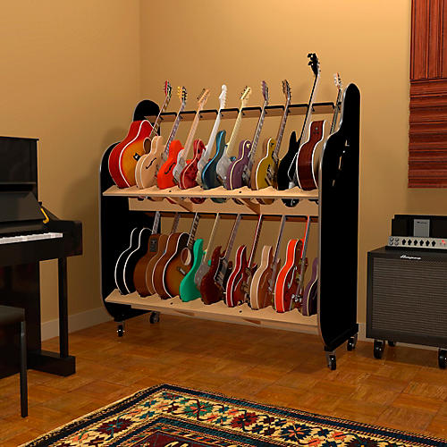 A&S Crafted Products The Session-Pro Double-Stack Mobile Guitar Rack - musicians--Friend