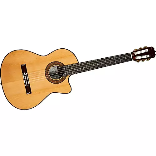 Alvarez Yairi CYM75ce Cutaway Nylon-String Classical Acoustic-Electric Guitar Natural - musicians--Friend