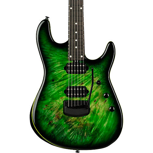 Ernie Ball Music Man Cutlass HH Trem 6 String Jason Richardson Burl Top Electric Guitar Kokiri Forest - musicians--Friend