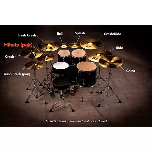 MEINL HCS Hi-Hat Cymbal Pair 15 in. - musicians--Friend