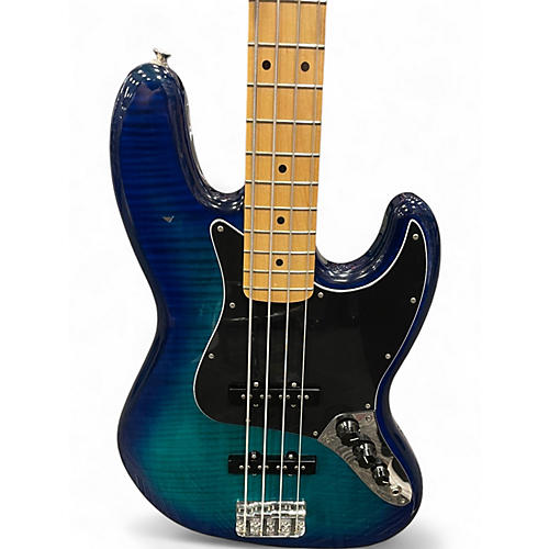 Used Fender Player Plus Jazz Bass Plus Top Blue Burst Electric Bass Guitar Blue Burst - musicians--Friend