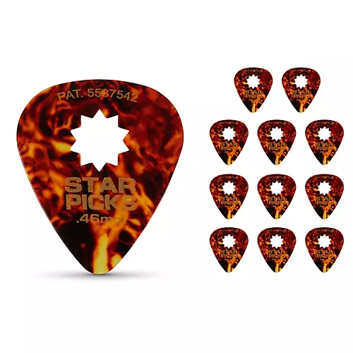 Everly Star Classic Tortoise Shell Guitar Picks Rockstar Mix 12 Pack - musicians--Friend
